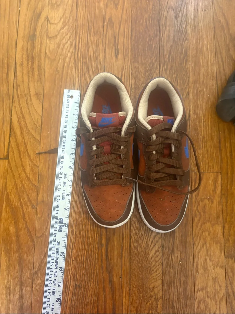 Nike Brown and Blue Low-Top Skate Sneakers